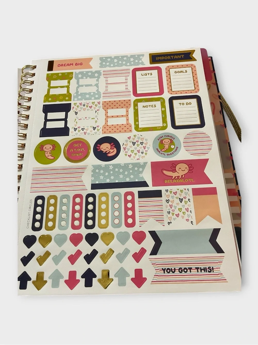 🌸 Meet Your New Favorite Organizer: James Burke Axolotl Spiral Notebook 🌸